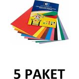 5 Paket Elişi Kağıdı A4 10 Renk Karışık 10 Lu Poşet