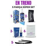 5 Parça: 250ML TV-Telefon Sprey+Deri Kılıf+30ML Gözlük Sprey+Sporcu İpi+ Mic. Gözlük Bez