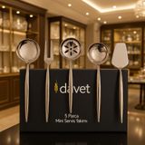 5 Parça Agah Mini Servis Seti - 304 Paslanmaz Çelik Mini Servis Seti – Uzun Ömürlü ve Sağlıklı