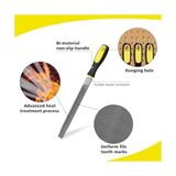 5 Parça Çelik Premium Eğe Seti – 8'' 33 cm Büyük Boy Çelik Eğe Takımı | Balık Sırtı, Üçgen, Kare, Yuvarlak ve Düz Geniş | Ergonomik Saplı Dayanıklı Metal Ahşap Zımpara Çantalı Eğe Seti - standart