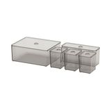 5 Parça Kutu Seti, Füme Renk Ikea Makyaj-takı-kozmetik Düzenleme Kutusu 24x20x10cm
