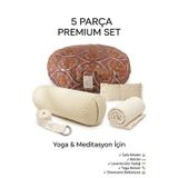 5 Parça Premium Yoga ve Meditasyon Seti – Zafu Minder, Bolster, Lavanta Göz Yastığı, Yoga Kemeri ve Shavasana Battaniyes