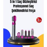 5 Parça Renkli Saç Şekillendirme Seti Düzleştirme Dalga ve Bukle Yapma Şekillendirici