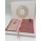 5 Parça Seccade Takımı Çeyizlik Hediyelik Gelin Damat Bohça Seti - 70 x 120 cm - Pembe