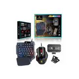 5 Parça, Tek El Oyuncu Klavye, Mouse, Telefon Tutucu. Mouse Pad Seti. N2000 Siyah