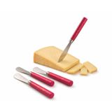 5 PARÇA UZUN KAHVALTI BIÇAK - KIRMIZI MERMER DESEN SAPLI 16.5 cm (5264)
