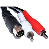 5 Pin Din to 2 Rca Kablo 1.5 mt