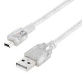 5 Pin Mini Usb Kablo 3 Metre Şeffaf Uzun Ve Dayanıklı Veri & Şarj Kablosu