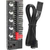 5 Port Fan Çoklayıcı Y Pwm 4989A Splitter 4 Pin Çoğaltıcı Hub Cpu