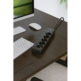 5 Priz + 4 USB (2 Type-C) Akım Korumalı Anahtarlı Uzatma Kablosu – 2 Metre