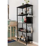 5 Raflı Çevir Kur Çok Amaçlı Raf – Tel Yan Panel, Açık Raf Sistemli Metal Gövdeli Organizer Dolap Antrasit - 001 - Beyaz - 0,5 ml