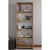 5 Raflı Kitaplık Dekoratif Çok Amaçlı Düzenleyici Raf 150 Cm Salon Çalışma Odası Raf Atlantik Çam
