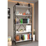 5 Raflı Kitaplık Dekoratif Raf – 180x90x30