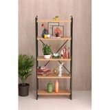 5 Raflı Metal Kitaplık Ceviz 180 Cm