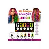 5 Renk Geçici Saç Boyama Tebeşiri Seti Hair Chalk Saç Renklendirme Boyası Çocuk Ve Yetişkin Kullanımına Uygun Saç Tebeşiri