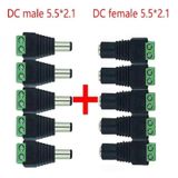 5 Set 2.1mm Dc Power Jak Dişi Erkek Fiş Adaptör Ucu Klemensli