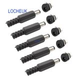 5 Set 2.5Mm Erkek Jak Fiş +Dc Vidalı Dişi Şase Power Jack S...