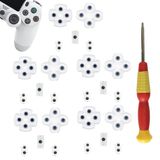 5 Sets Silicone Conductive Rubber Pads Replacement for Playstation 4 PS4 Controller Parts for JDM-030/040 Dualshock 4 L1 R1 L2 R2 Adhesive Button Changing Keypad Repair Replacement Part Tool Kit (040)