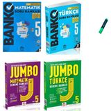 5. Sınıf Matematik - Türkçe Banko Soru Bankası ve Jumbo Deneme 4lü Set