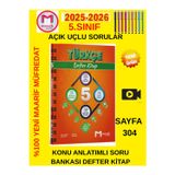 5.Sınıf Türkçe Defter Kitap Konu Özetli Soru Bankası Açık Uçlu Sorular+Tablet Kalem