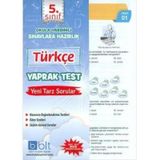 5. Sınıf Türkçe Yaprak Test Komisyon Bulut Eğitim ve Kültür Yayınları