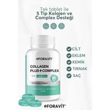 5 Tip Kolajen Tip 1, Tip 2, Tip 3, Tip 5 ,tip 10, ( Selenyum , C Vitamini ve Çinko ) 90 Tablet - Aromasız