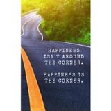 5 x 8" Motorcycle Lined Journal Notebook: Happiness is the Corner