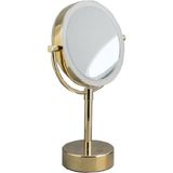 5 X Gold Masa Üstü Büyüteçli Makyaj Aynası Gold Renk 390X150X125 Mm - Şeffaf