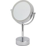 5 X Krom Masa Üstü Büyüteçli Makyaj Aynası Krom Renk 390X150X125 Mm - Şeffaf
