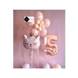 5 YAŞ ÇİÇEK KEDİ BALON DEMETİ DOĞUM GÜNÜ SÜSÜ DOĞUM GÜNÜ PARTİ SETİ