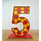 5 Yaş Doğum Günü Masa Dekoru-2 (Galatasaray Temalı Sarı-Kırmızı) - Sarı - Kırmızı
