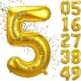 5 Yaş Doğum Günü Rakamlı Balon Yaş Günü Renk Uçan Balon 102 cm Doğum Günü ve Parti Dekor