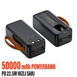 50.000 Mah Hızlı Şarj Pd 22.5w Taşıma Askılı Powerbank