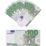 50 Adet 100 Euro Geçersiz Yazılı Para Düğün Nikah Film Dizi Parti Şaka Malzemesi - Yeşil