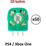50 Adet 10K Ps4 Xbox One Mikro Direnç Potans Micro Switch Yeşil