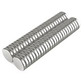 50 Adet 10X2mm Yuvarlak Neodyum Mıknatıs Güçlü Magnet Nikel Kaplamalı