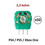 50 Adet 2.3K Ps4 Ps5 Xbox One Mikro Direnç Potans Micro Switch Yeşil
