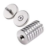 50 Adet 25x10/5x5,5 Mm Neodyum Mıknatıs Havşa Delikli Magnet Vida Atılabilir N35 Nikel Paslanmaz FRTKGTepo9935