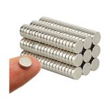 50 Adet 3 x 1,5 mm Çap: 3 Mm, Kalınlık: 1,5 mm Yuvarlak Neodyum Mıknatıs - Gümüş