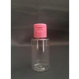 50 Adet 30 ML Boş Plastik Şişe OM80 Pembe Kapak