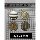 50 Adet 3/3 Çeltikli 24/2 Mm Langırt Oyun Makineleri & Oto Yıkama Jetonu