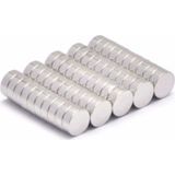 50 Adet 5x2 mm Yuvarlak Neodyum Mıknatıs , N35 Kalite Güçlü Magnet - Gümüş