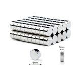 50 Adet 5x3 Mm Yuvarlak Güçlü Neodyum Mıknatıs Çap: 5 Mm X Kalınlık: 3 Mm