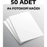 50 Adet A4 Kağıt Fotokopi Kağıdı - Beyaz