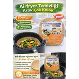 50 Adet Airfryer Pişirme Kağıdı Hava Fritözü Düz Delikli Model Pişirme Kağıdı Airfryer Yağsız Firitöz