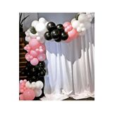 50 Adet Balon (Siyah-Pembe-Beyaz Karışık))+ 5 mt Balon Zinciri