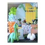 50 Adet Balon (Turuncu-Açık Mavi-Açık Yeşil Karışık))+ 5 mt Balon Zinciri