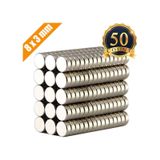 50 Adet Çap 8Mm X Kalınlık 3Mm Yuvarlak Güçlü Neodyum Mıknatıs