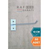 50 Adet Duvar Kancası 10 Cm Duvar Ve Suntaya Monte Askı Kanca Galvaniz