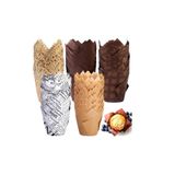 50 Adet Kek Pasta Kapsülü Desenli Kağıt Pişirme Kapsülü